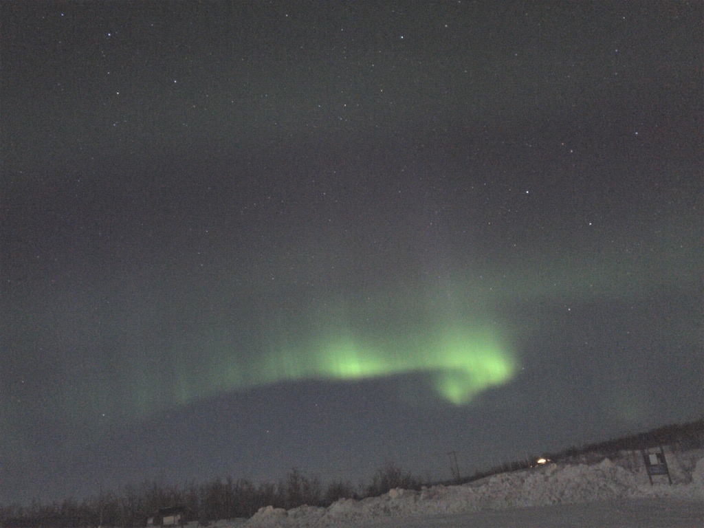 A photo of the northern lights taken with NightCap