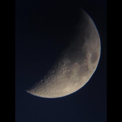 Moon by Brian Sudol. Settings: Taken through telescope