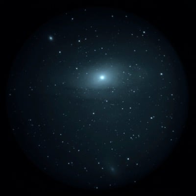 Andromeda by Ray Taylor. Settings: Long Exposure mode, taken through telescope with NVD