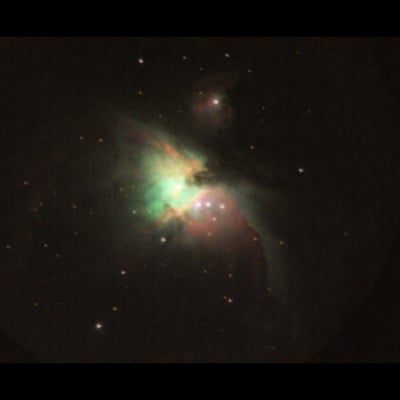 Orion Nebula by Mike Weasner. Settings: Long Exposure mode, taken through telescope