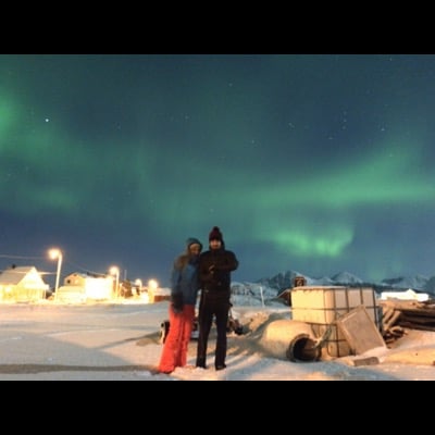 Northern Lights selfie by J-A.D. Settings: Long Exposure mode + Apple Watch