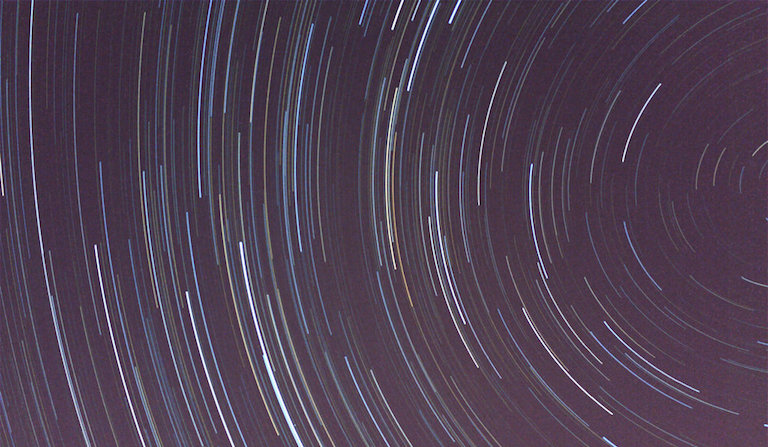 A star trails photo